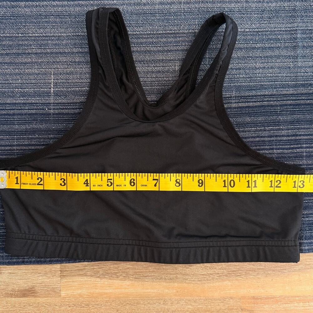 EA7 Emporio Armani Small XS Black Sports Bra Racerback Luxury Off-Duty Model NEW - Picture 6 of 6